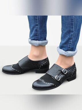 Julia Bo Baron Double Monk Strap Shoes Size 39